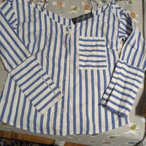 Women's Striped Pocket Blouse